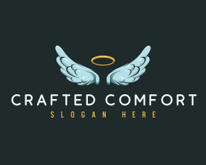 Religious Angel Wings logo design