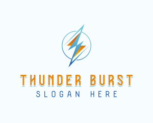 Thunder Bolt Power logo design