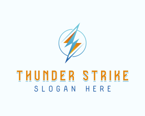 Thunder Bolt Power logo design