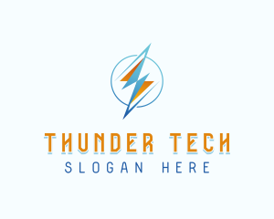 Thunder Bolt Power logo design