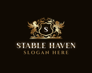 Luxury Horse Wings logo design