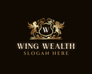 Luxury Horse Wings logo design