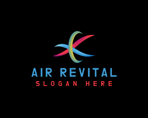 Abstract Air Wind Flow logo design