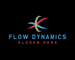 Abstract Air Wind Flow logo design