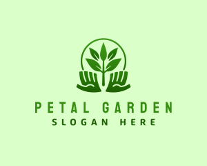 Leaf Plant Hand logo design