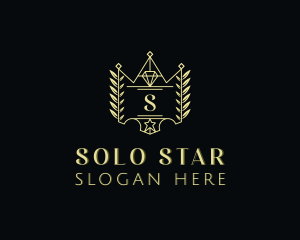 Diamond Star Shield logo design