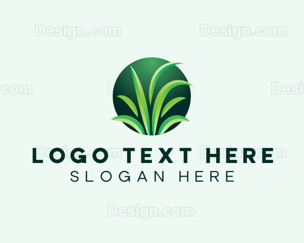 Grass Lawn Landscaping Logo