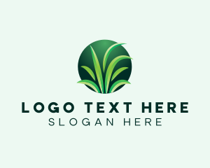 Grass Lawn Landscaping Logo