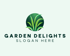 Grass Lawn Landscaping logo design