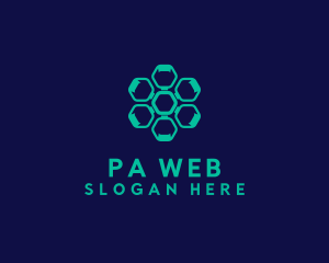 Geometric Web Developer logo design