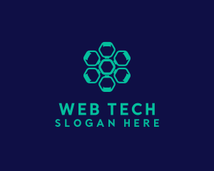 Geometric Web Developer logo design