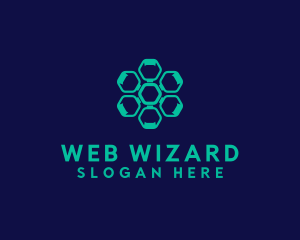 Geometric Web Developer logo design