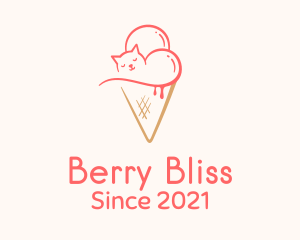 Cat Ice Cream  logo design