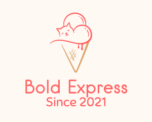 Cat Ice Cream  logo design