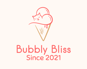 Cat Ice Cream  logo design