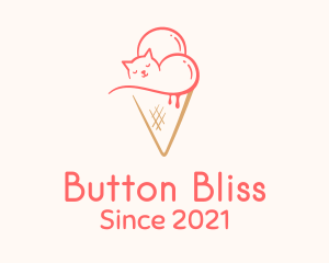 Cat Ice Cream  logo design