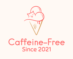 Cat Ice Cream  logo design