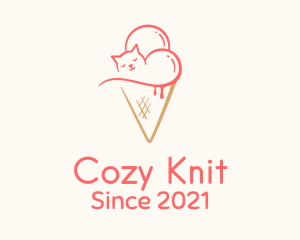 Cat Ice Cream  logo design