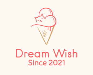 Cat Ice Cream  logo design