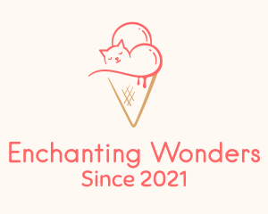 Cat Ice Cream  logo design