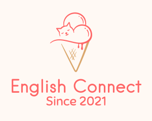 Cat Ice Cream  logo design