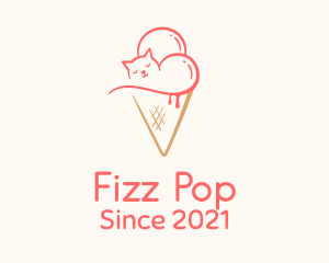 Cat Ice Cream  logo design