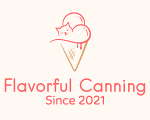 Cat Ice Cream  logo design