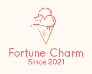 Cat Ice Cream  logo design