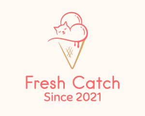 Cat Ice Cream  logo design