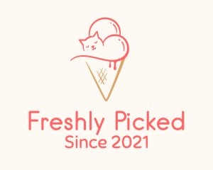 Cat Ice Cream  logo design