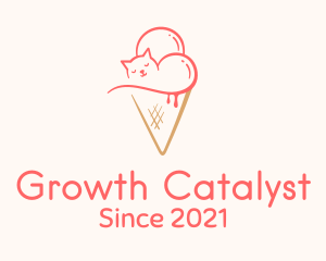 Cat Ice Cream  logo design