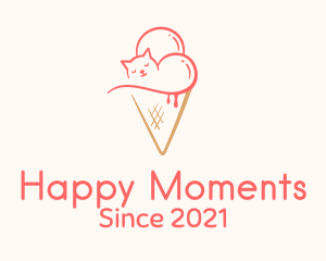 Cat Ice Cream  logo design