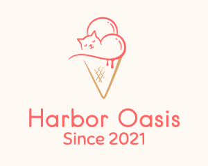 Cat Ice Cream  logo design