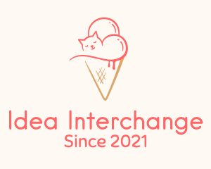 Cat Ice Cream  logo design