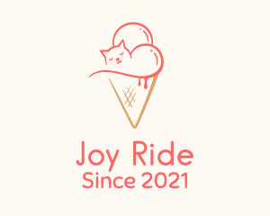 Cat Ice Cream  logo design