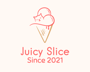 Cat Ice Cream  logo design