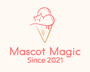 Cat Ice Cream  logo design