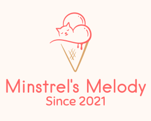 Cat Ice Cream  logo design