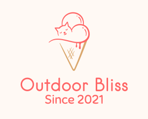 Cat Ice Cream  logo design