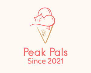 Cat Ice Cream  logo design