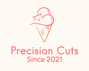 Cat Ice Cream  logo design