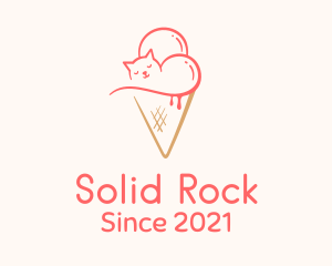 Cat Ice Cream  logo design