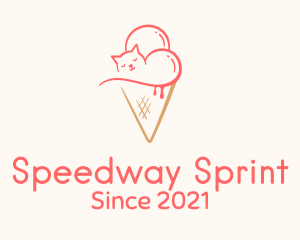 Cat Ice Cream  logo design