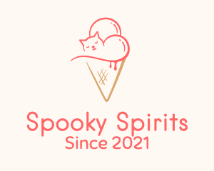 Cat Ice Cream  logo design