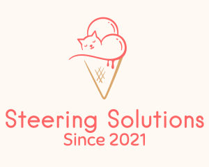 Cat Ice Cream  logo design