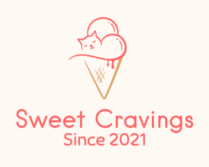 Cat Ice Cream  logo design