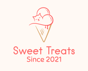 Cat Ice Cream  logo design