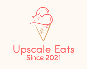 Cat Ice Cream  logo design