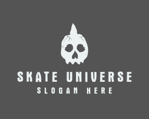 Skate Punk Skull logo design