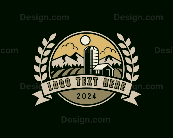 Silo Farming Landscaping Logo